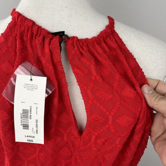 a.n.a A New Approach Cyber Red Party Holiday Dress Size Large New with Tags - Picture 4 of 16